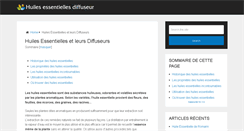 Desktop Screenshot of huiles-essentielles-diffuseur.info